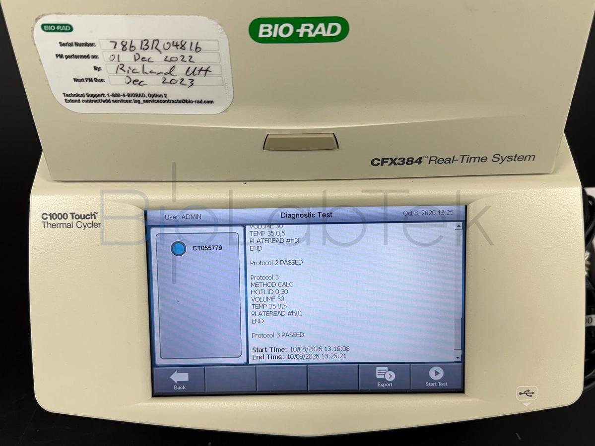 Used Bio-Rad CFX384 Touch Real-Time PCR Detection System | 287 Hours