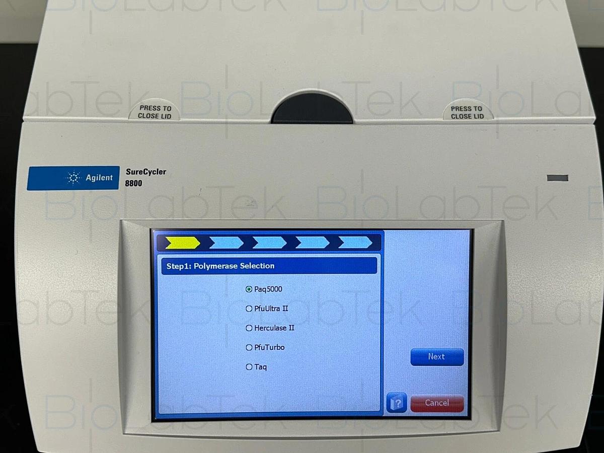 Used Agilent SureCycler 8800 PCR thermal cycler with 8810a 96-well block module
