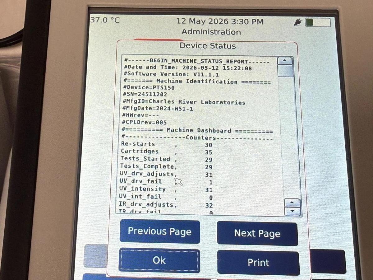 Used Charles River Endosafe nexgen-PTS PTS150 Endotoxin Testing System | Handheld