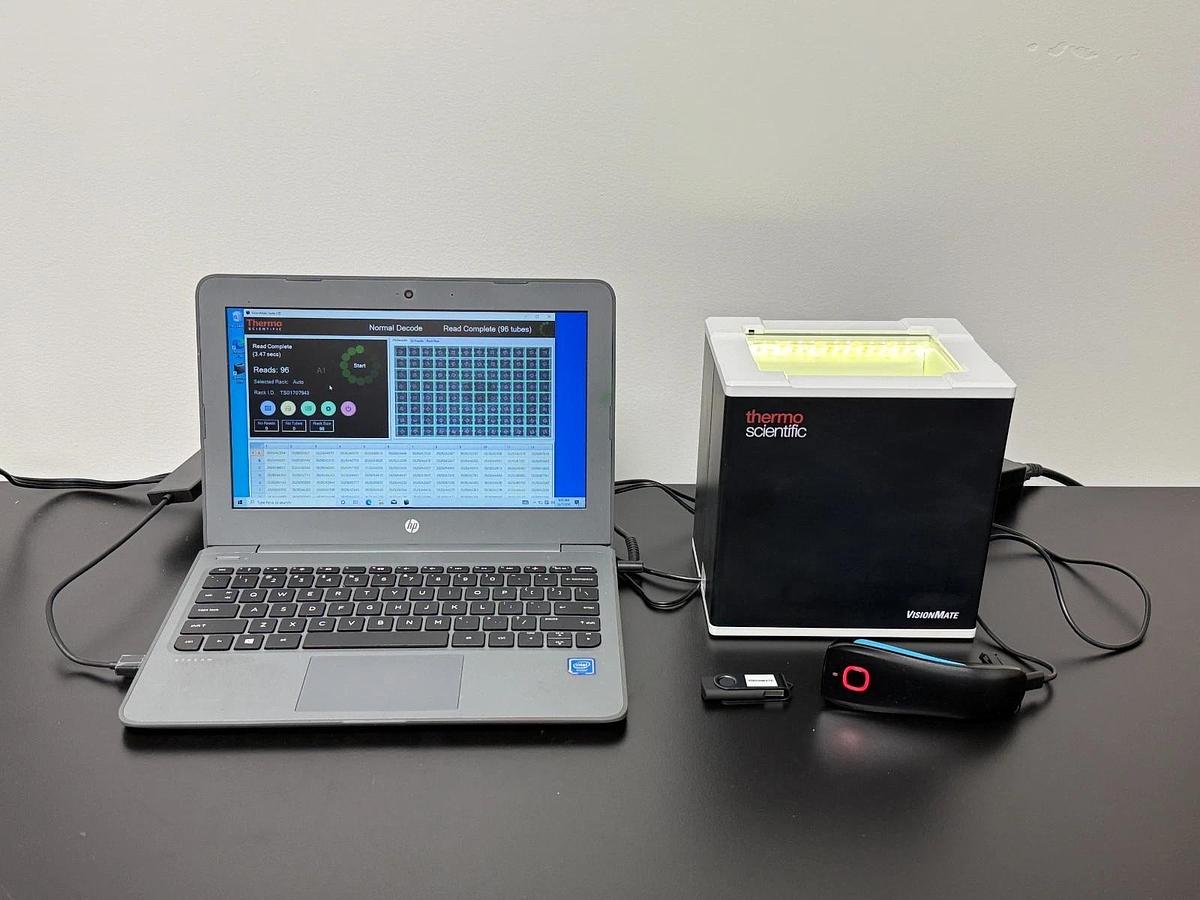 Used Thermo Scientific VisionMate HS High Speed Barcode Reader w/ Laptop