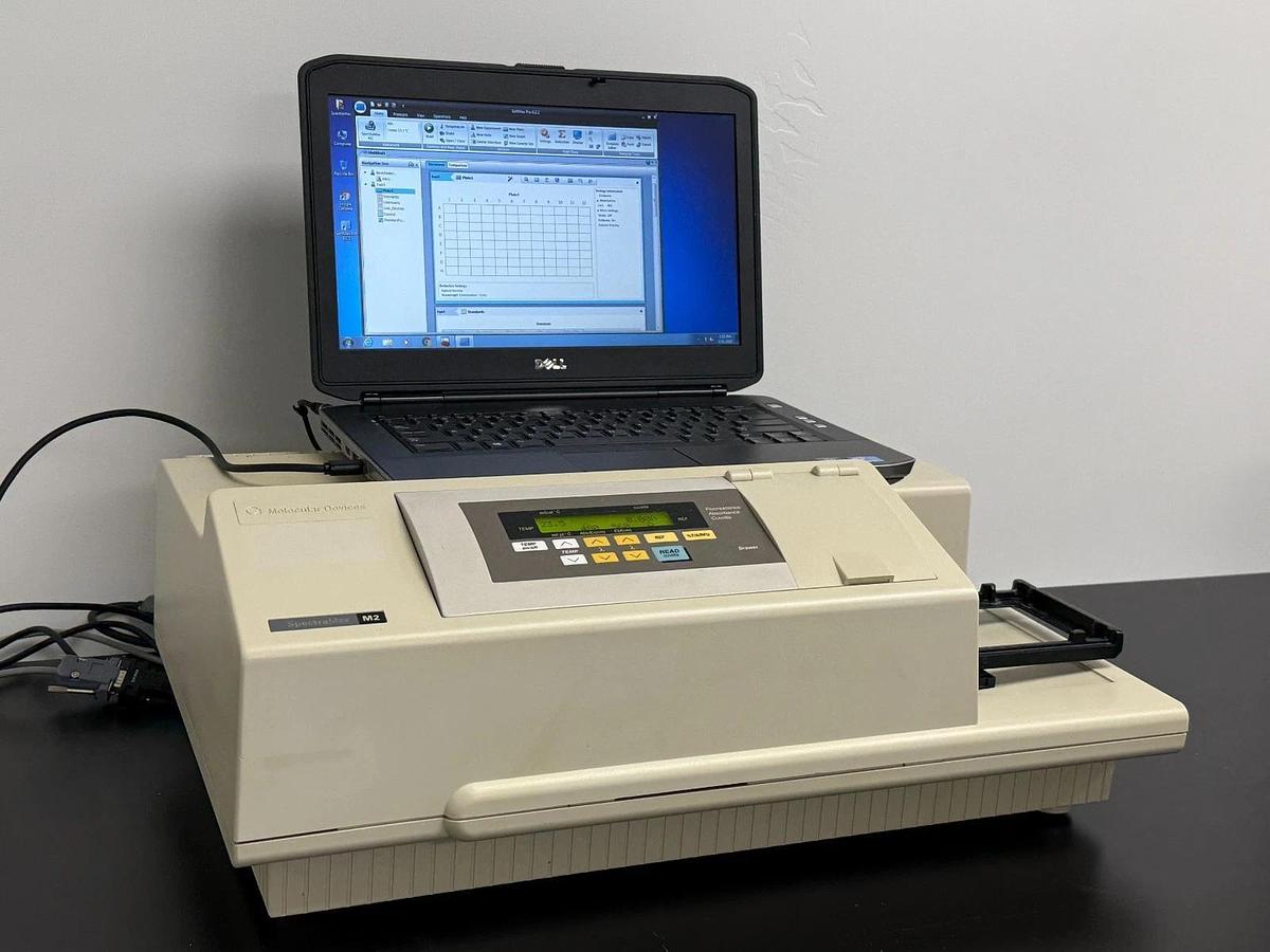 Used Molecular Devices SpectraMax M2 Multimode Microplate Reader w/pc & soft Pro 6.2