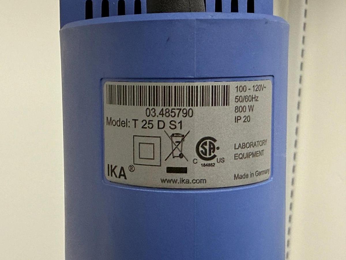 Used IKA T25 Digital ULTRA-TURRAX Homogenizer Disperser with 50-2000ml Tool & Stand