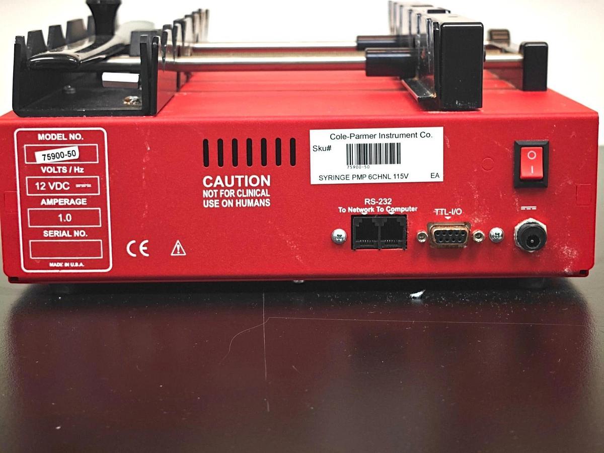 Used NewEra NE-1600 programmable Six-Channel Syringe Pump for infusion withdrawal