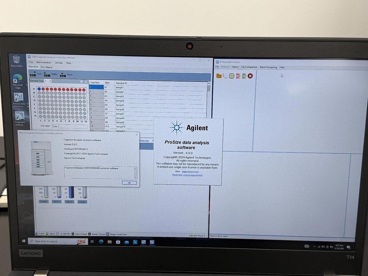 Used Agilent 5200 Fragment Analyzer CE system 2023 for 12 Capillary array