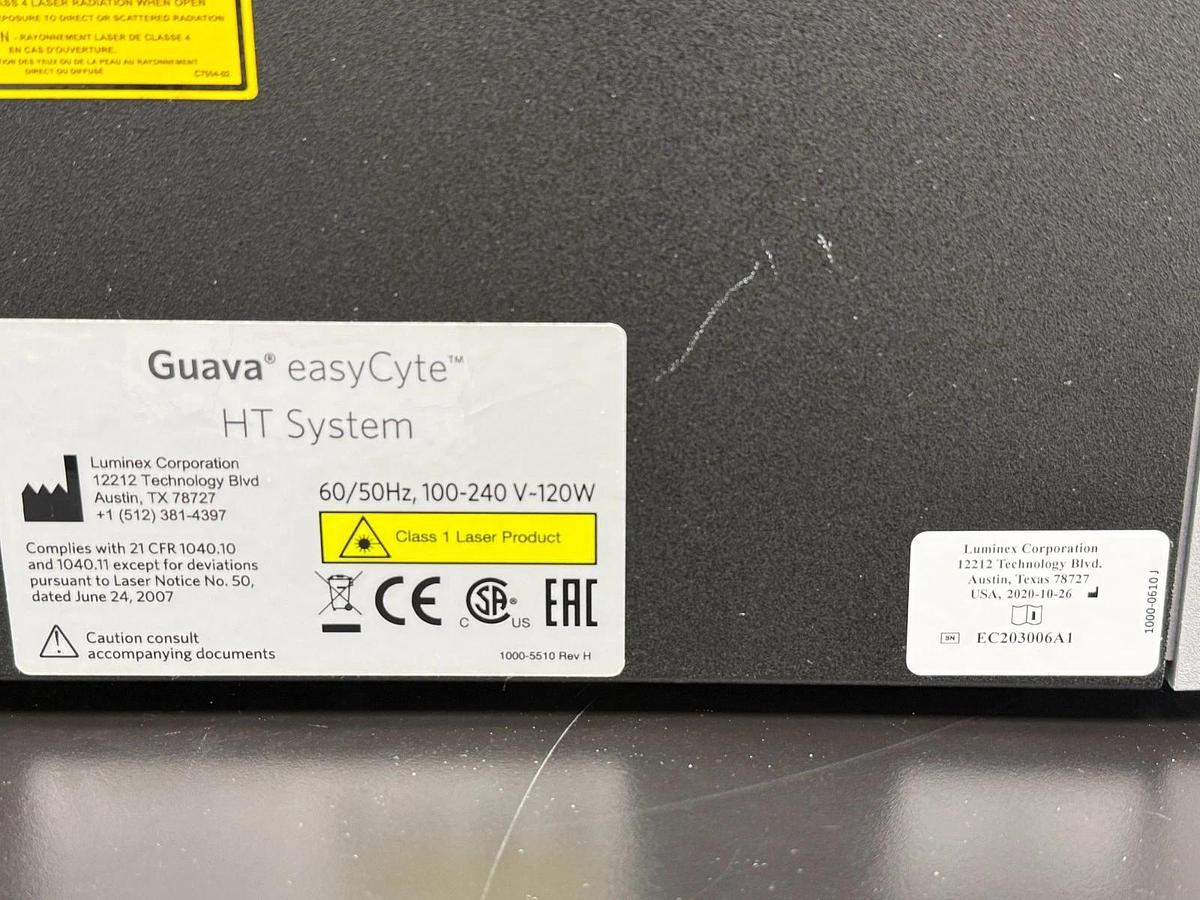 Used Luminex Guava EasyCyte HT Flow Cytometer | Benchtop 96-Well Microcapillary
