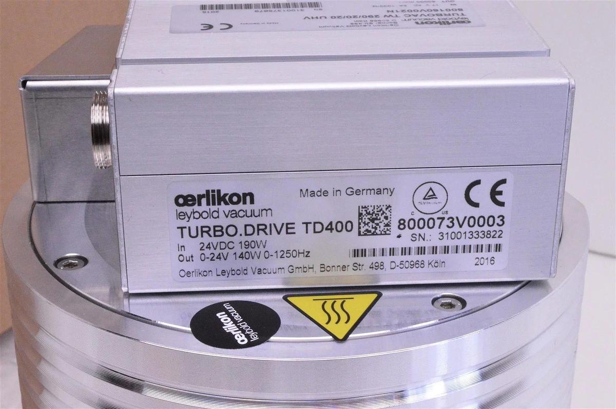 Used Leybold Turbo pump Turbovac tw 290/20/20 800160V0021N and turbodrive TD400