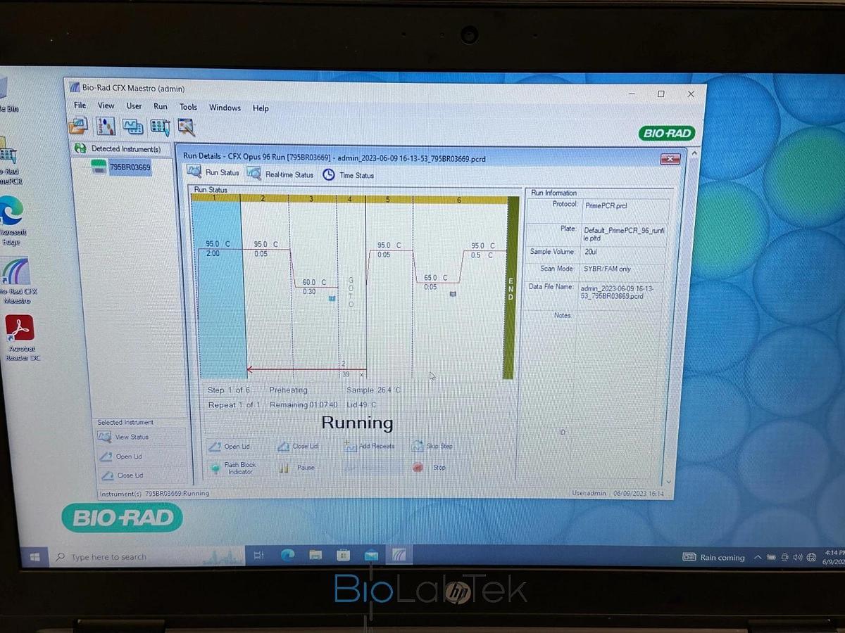 Used Bio-Rad CFX Opus 96 well Real-Time PCR System with Warranty