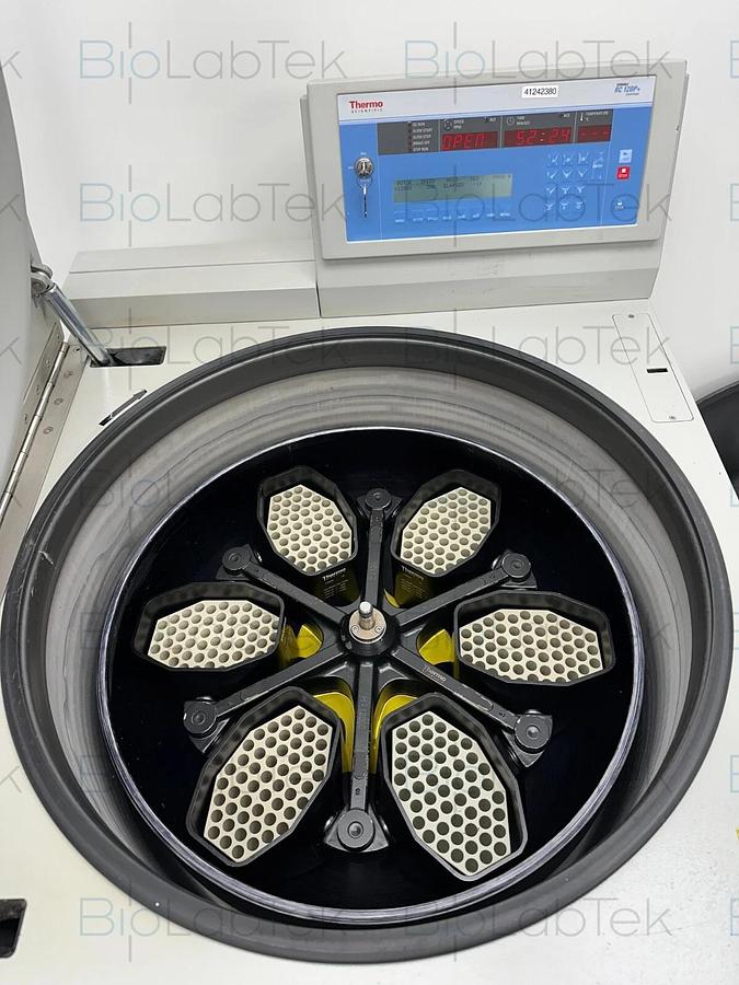 Used Thermo Sorvall RC 12BP+ Bioprocessing Centrifuge with H-12000 rotor/buckets 2011