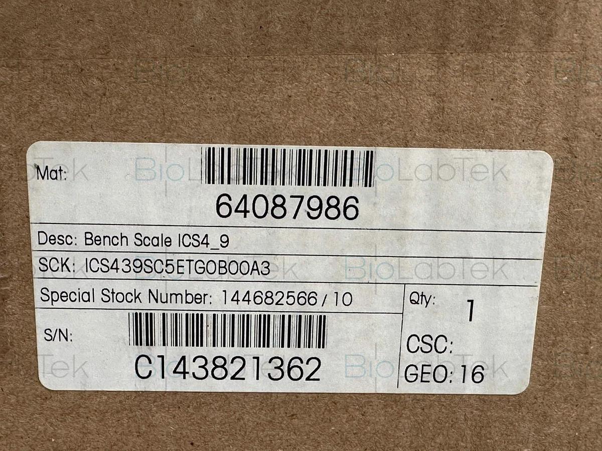 Used NEW Mettler Toledo 5-30 KG ICS439g weighing bench terminal scale unit