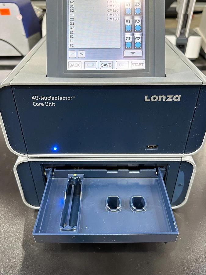 Used Lonza 4D Nucleofector Nucleofection Transfection System Core Unit & X Unit