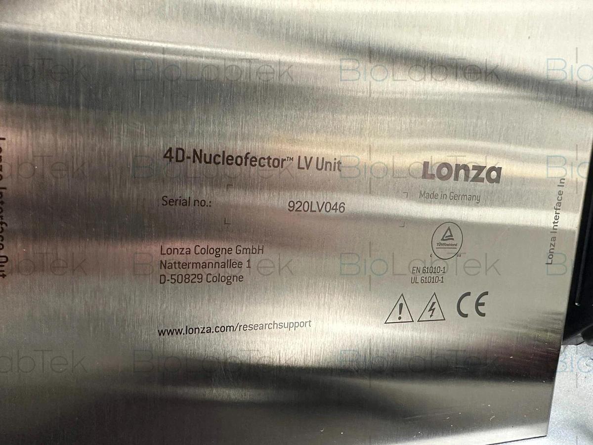 Used Lonza 4D Nucleofector Nucleofection Transfection System Core & LV Unit combo