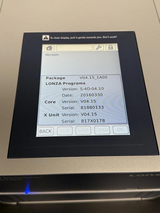 Used Lonza 4D Nucleofector Nucleofection Transfection System Core Unit & X Unit