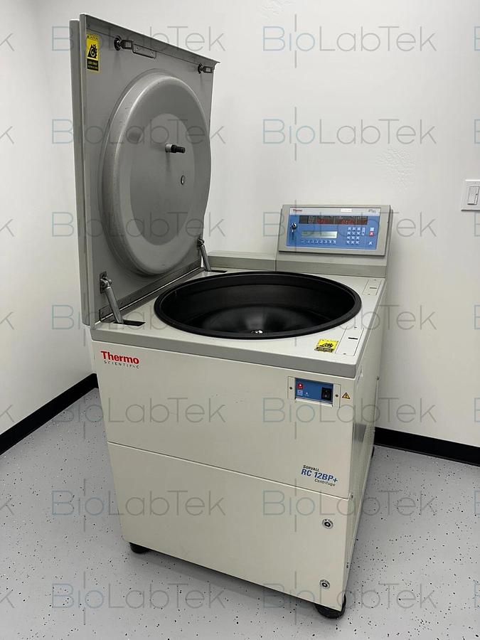 Used Thermo Sorvall RC 12BP+ Bioprocessing Centrifuge with H-12000 rotor/buckets 2011