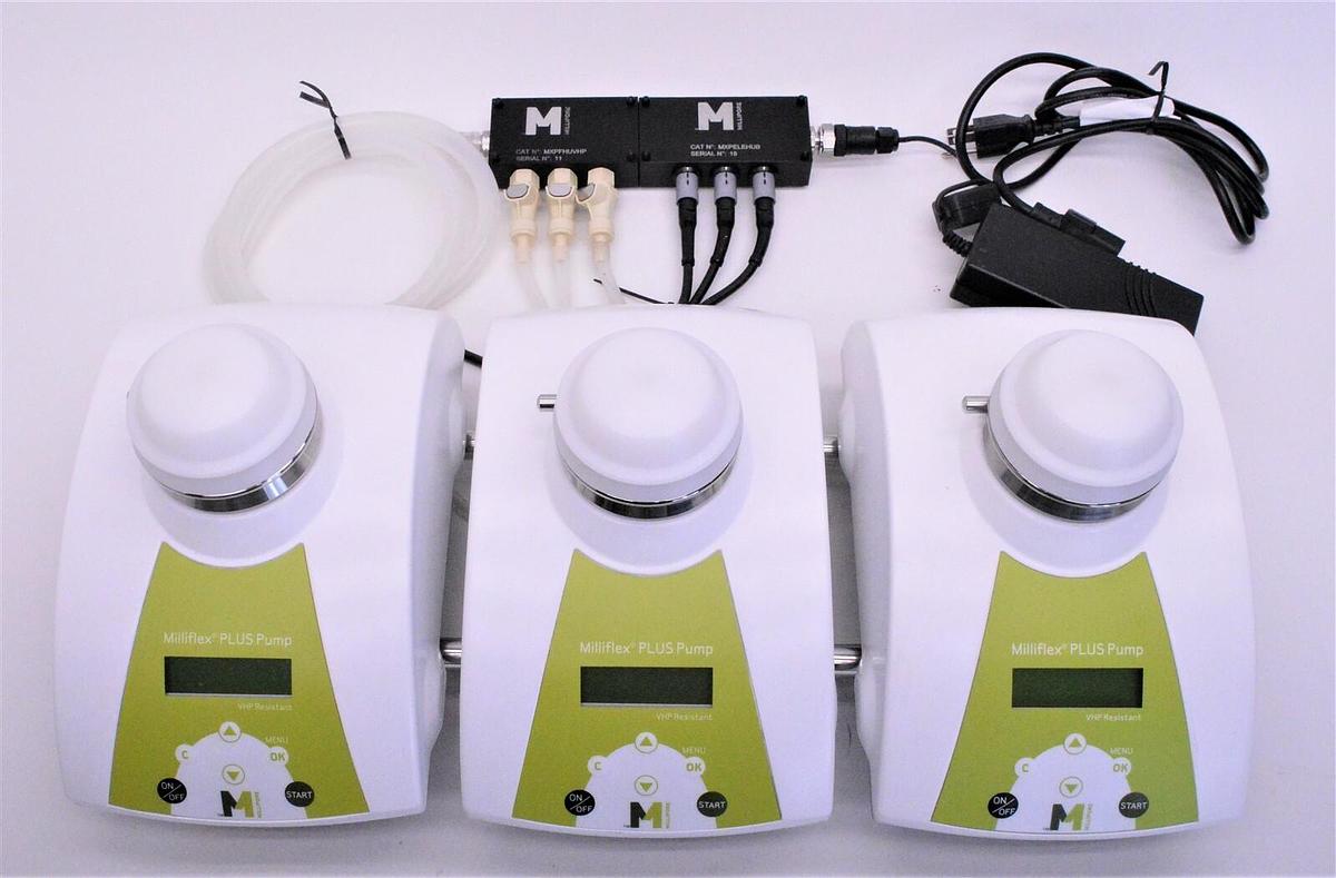 Used 3x set Millipore Milliflex plus VHP resistant pump MXPPLUVHP w/Warranty