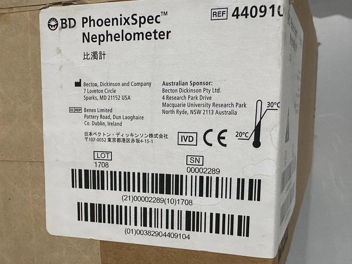 Used New BD Becton Dickinson PhoenixSpec Nephelometer 440910 inoculum density system