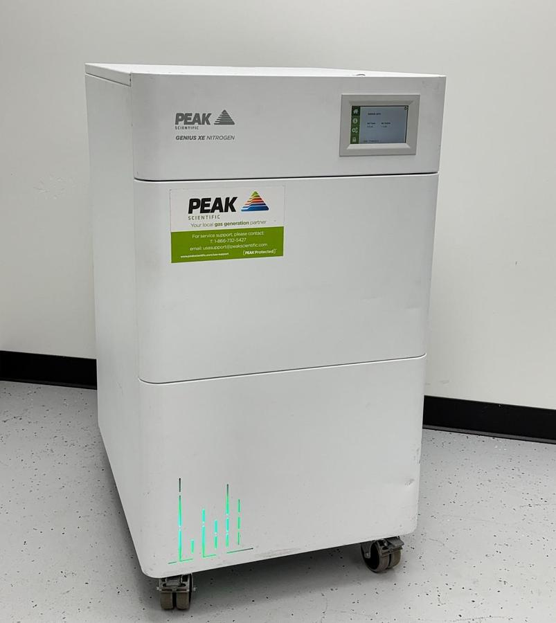 Used Peak Scientific Genius XE70 XE Mass Spectometer lab Nitrogen gas generator 70L