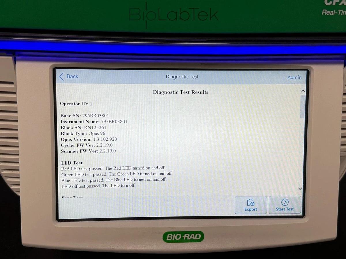 Used Bio-Rad CFX Opus 96 well Real-Time qPCR System 2021