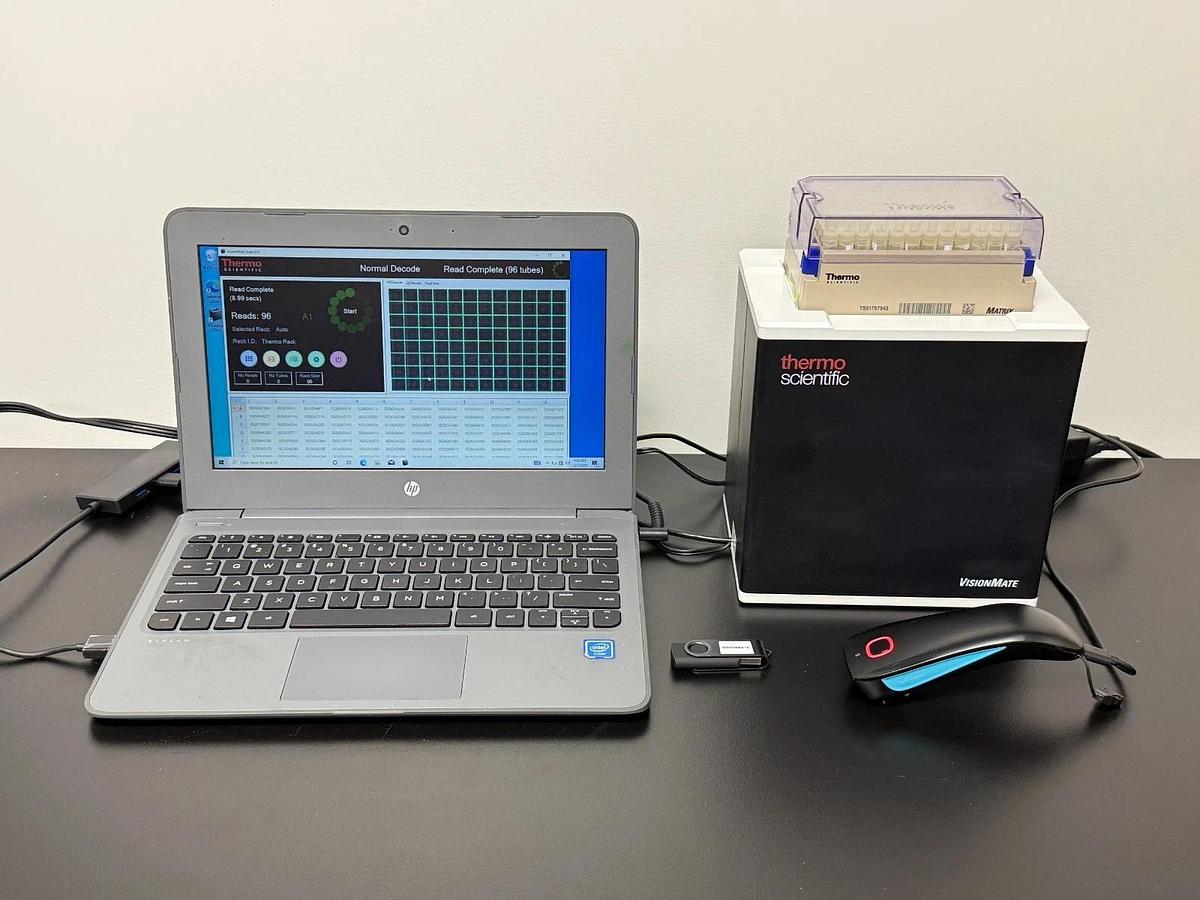Used Thermo Scientific VisionMate HS High Speed Barcode Reader w/ Laptop