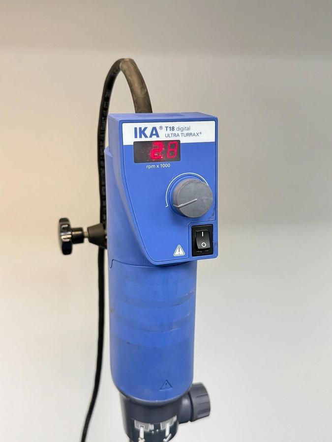 Used IKA T18 Digital ULTRA-TURRAX Disperser w/ S18N-19G Dispersing Tool 10mL-1.5L