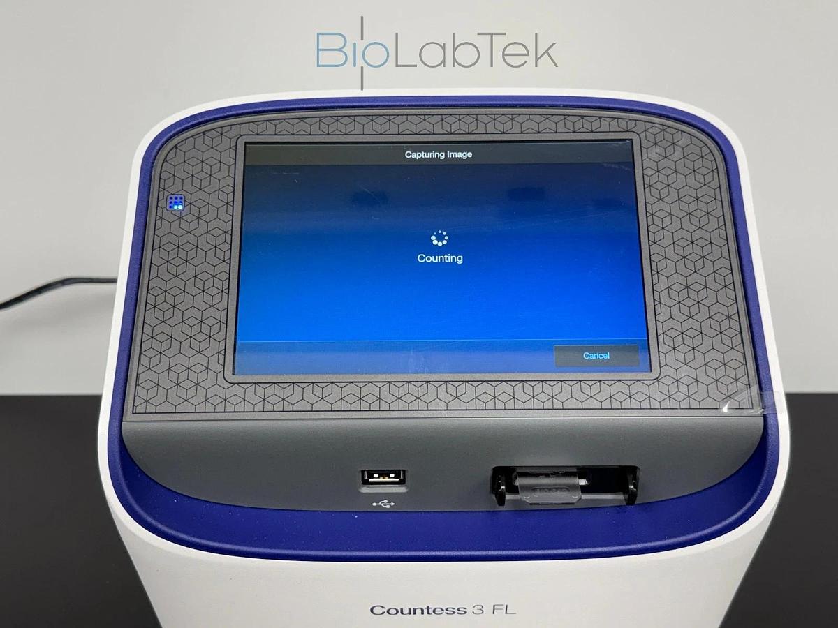 Used Thermo Invitrogen Countess 3 FL Cell Counter with Evos TxRed & GFP Led Cubes