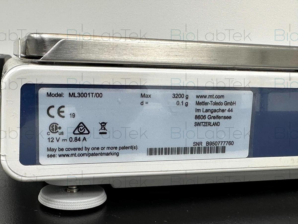Used Mettler Toledo lab precision balance ML3001T 3200g 100mg w/warranty