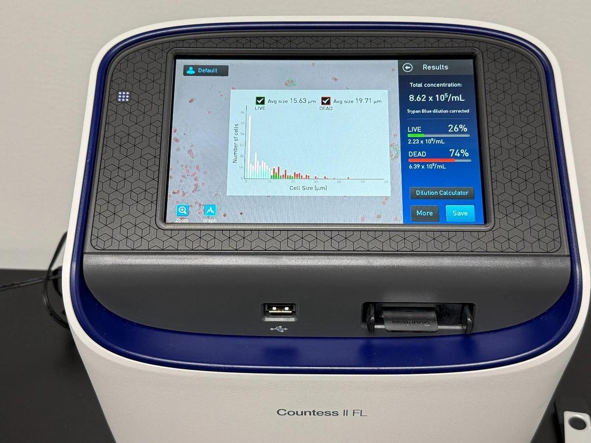 Used Invitrogen Countess II FL Automated Cell Counter | Fluorescence Benchtop