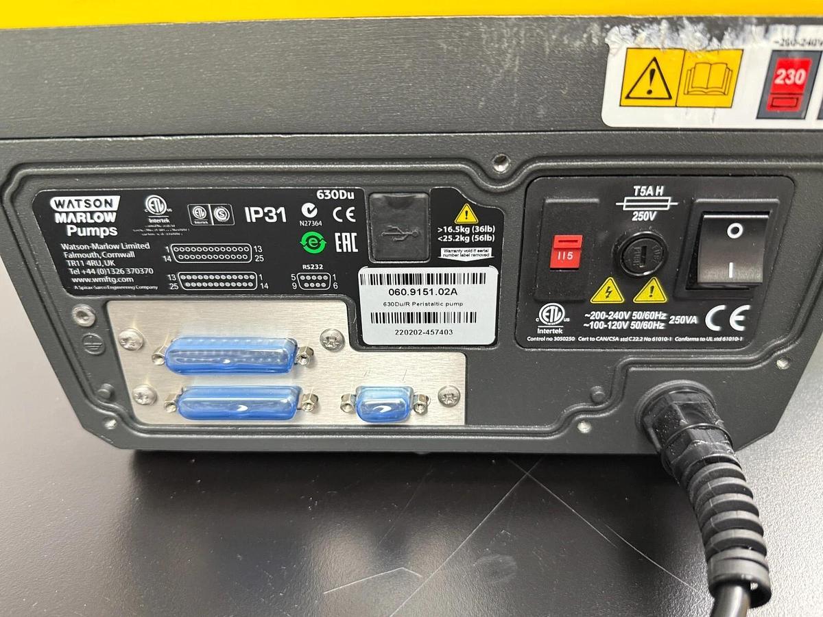 NEW Watson Marlow 630Du IP31 Peristaltic Process Pump with 620R pumphead