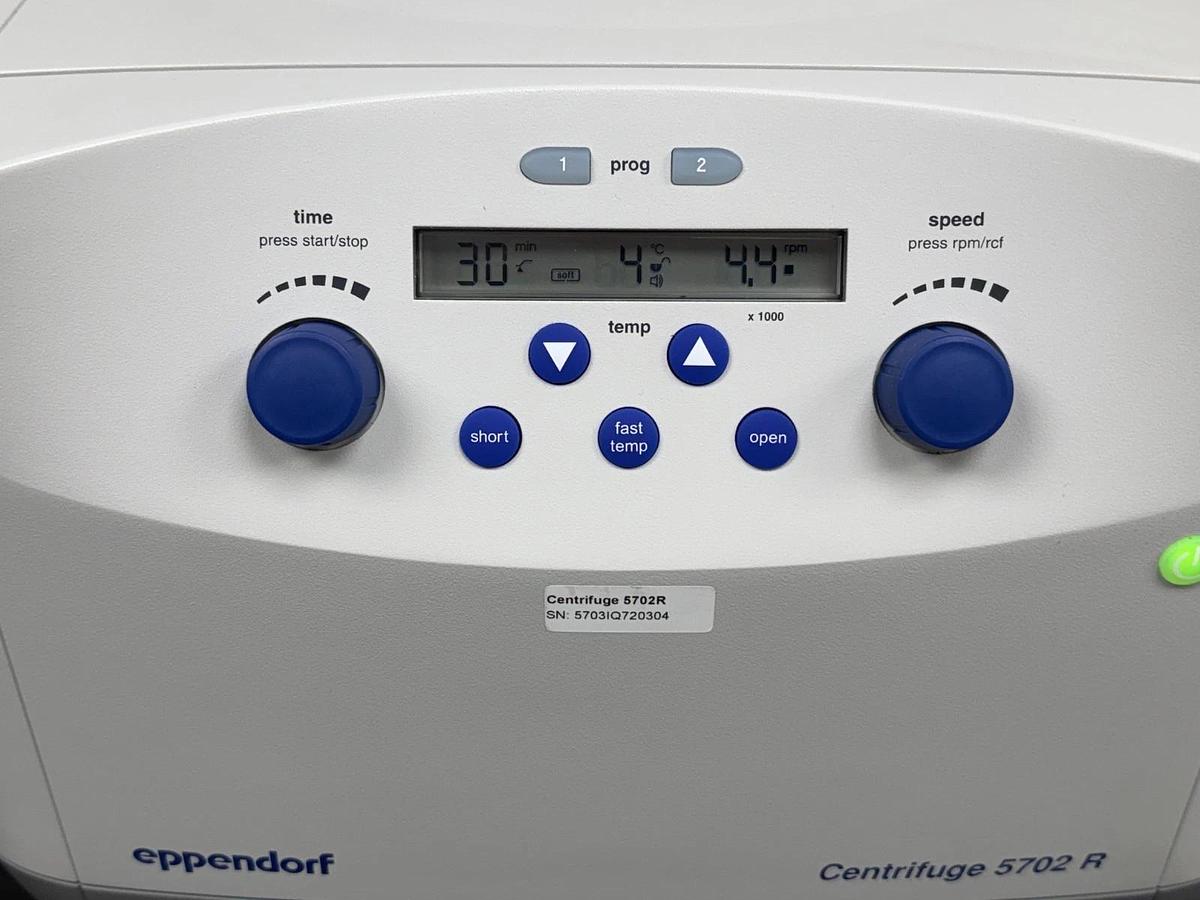 Used Eppendorf 5702R Refrigerated Benchtop Centrifuge with A-4-38 rotor