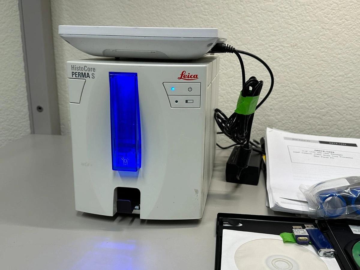 Used Leica HistoCore PERMA S Microscope Slide Label Printer with Onyx PC