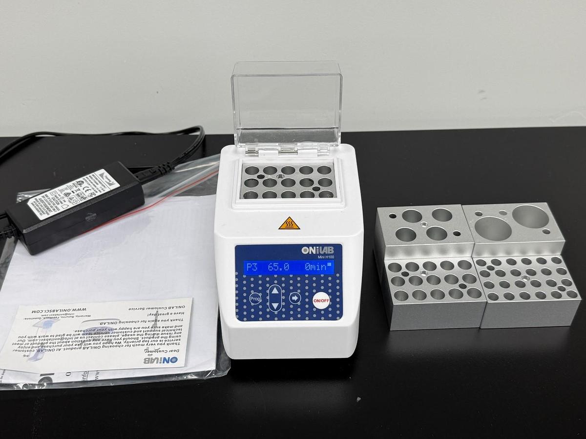 Used ONiLAB Mini H100 Dry Bath Incubator with 5 Heating Blocks