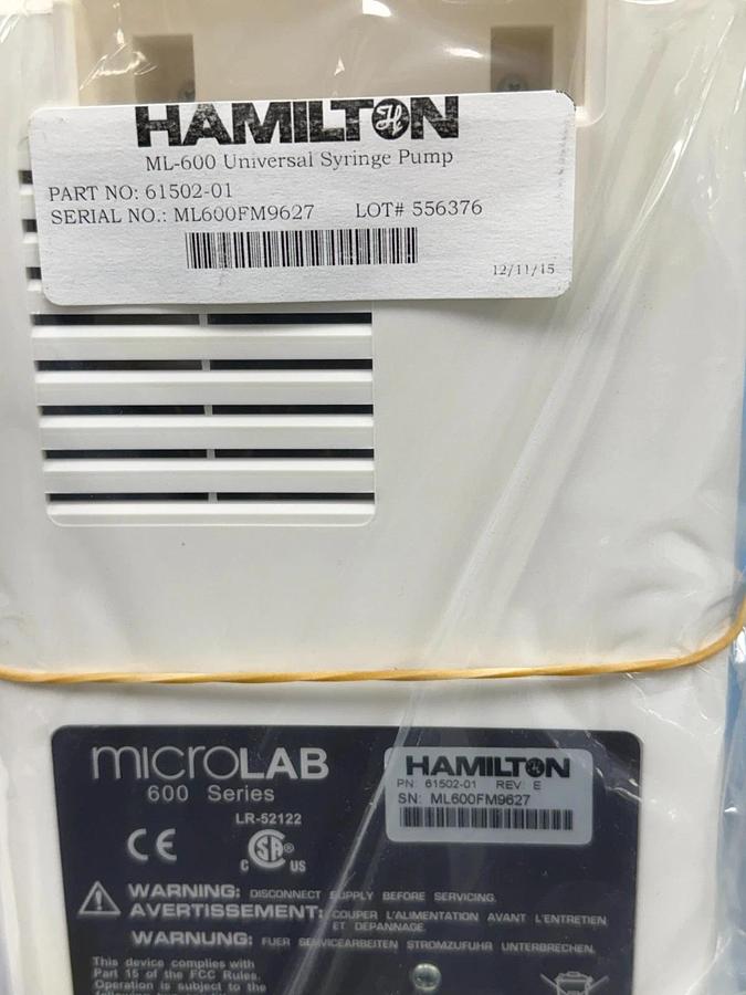 Used Hamilton Microlab 600 Dual Syringe Diluter/Dispenser System