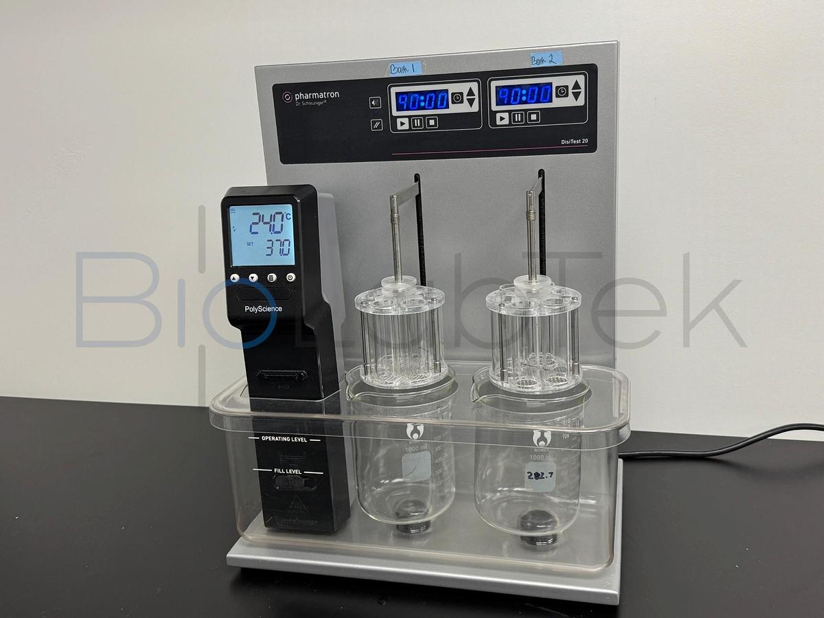 Used SOTAX Pharmatron DisiTest 20 Disintegration Tester | 2-Station with Heater