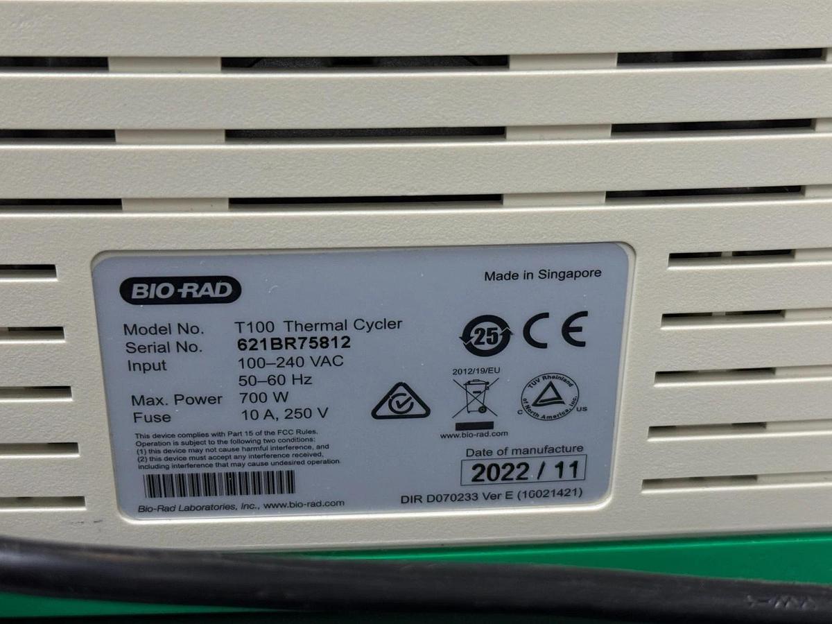 Used Bio-Rad T100 Thermal Cycler | Benchtop 96-Well Gradient PCR system 2022