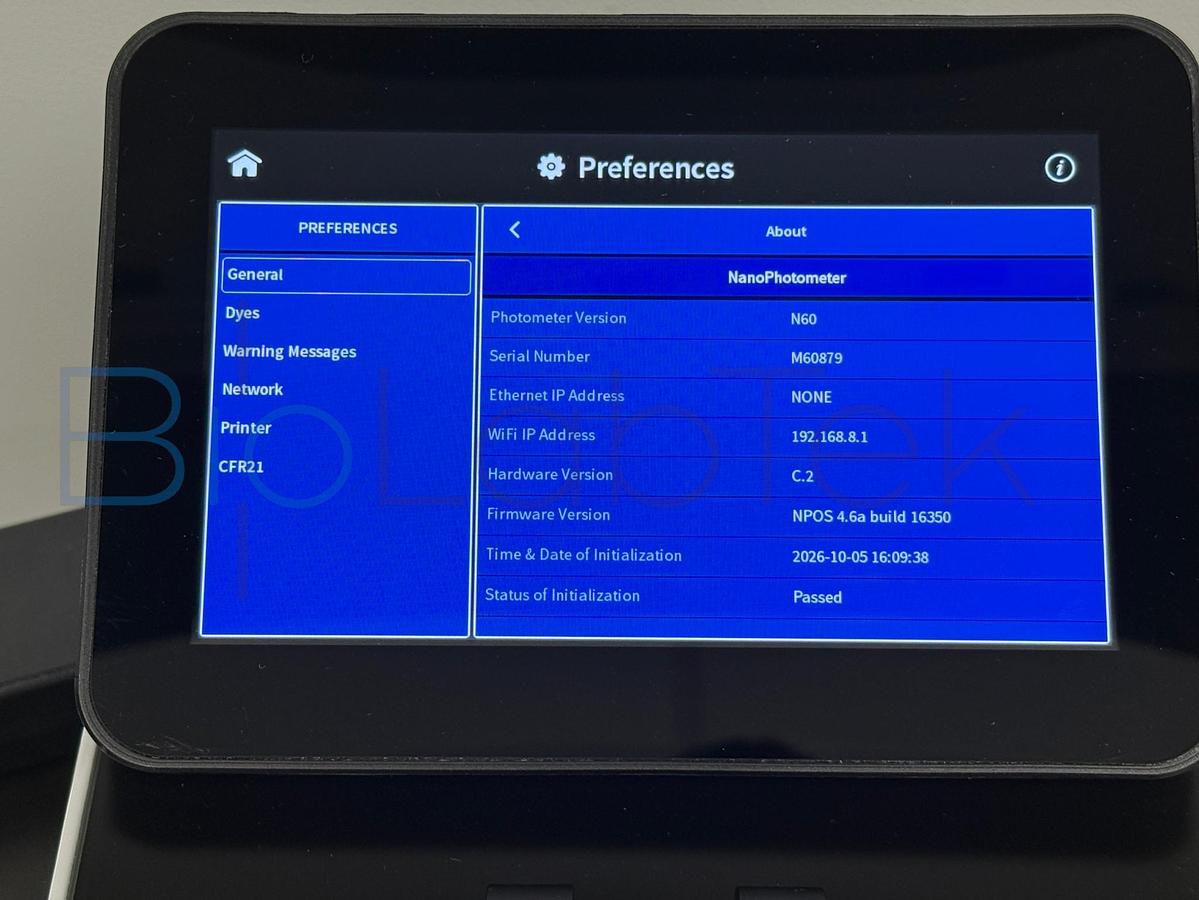 Used Implen NanoPhotometer N60 Mobile Microvolume Spectrophotometer | UV-Vis