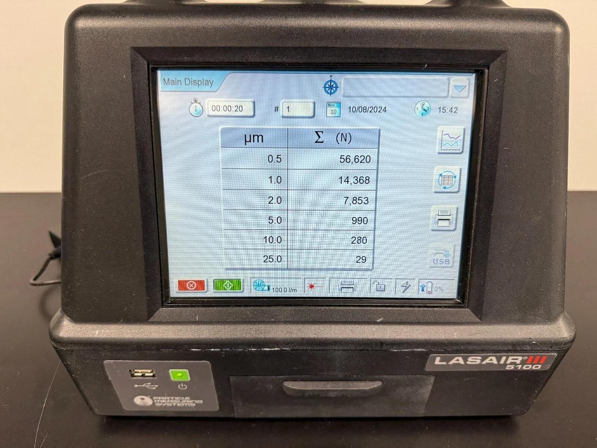 Used Particle Measuring Systems Lasair III 5100 Cleanroom Aerosol Particle Counter