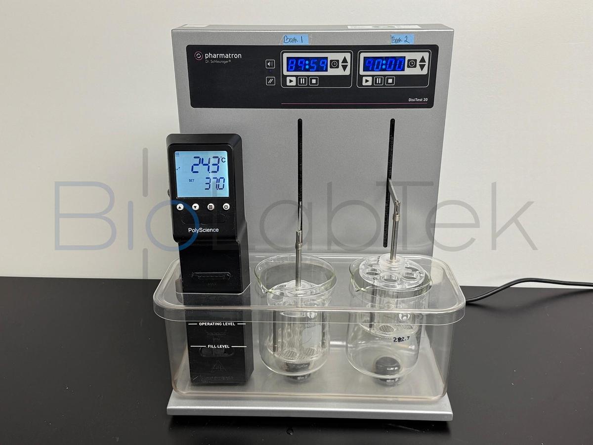 Used SOTAX Pharmatron DisiTest 20 Disintegration Tester | 2-Station with Heater