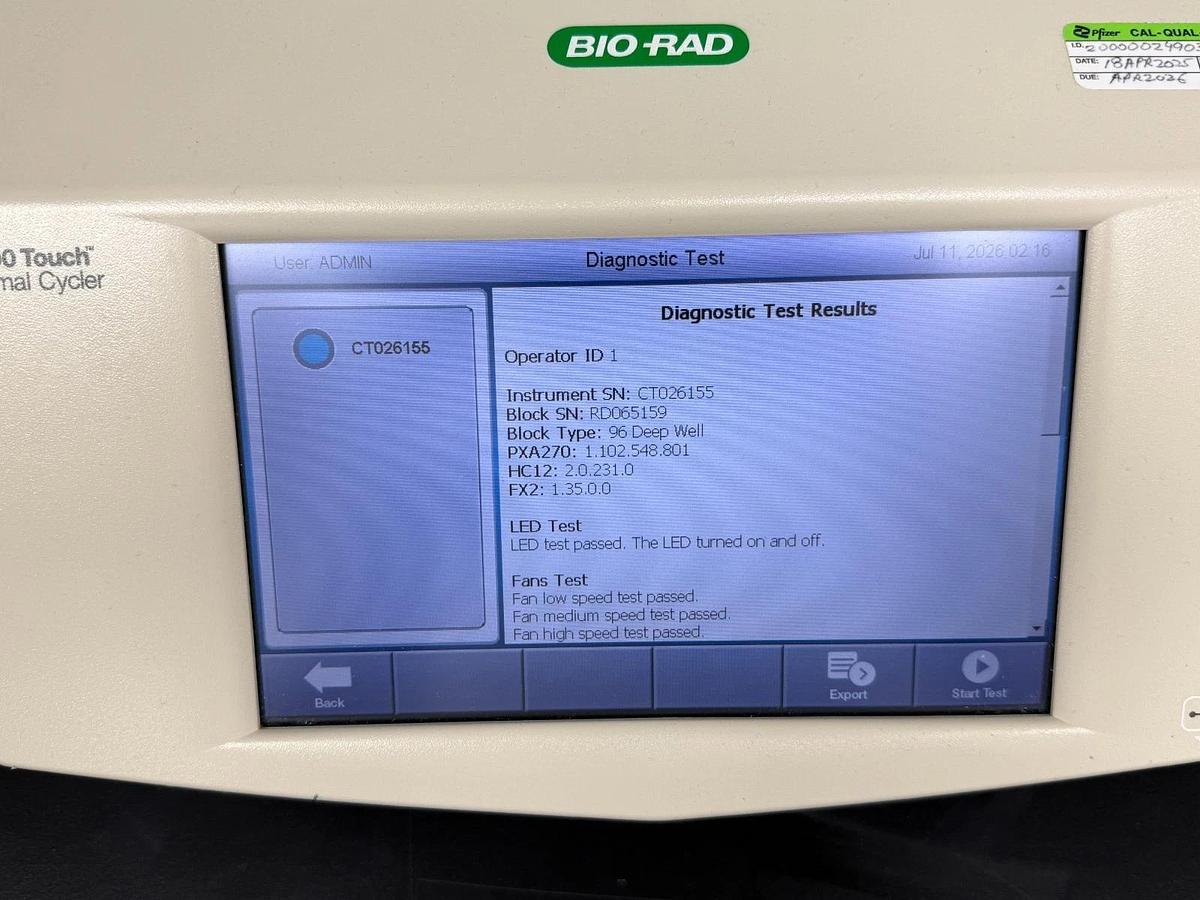 Used Bio-Rad C1000 Touch Thermal Cycler | 96-Deep Well PCR Reaction Module