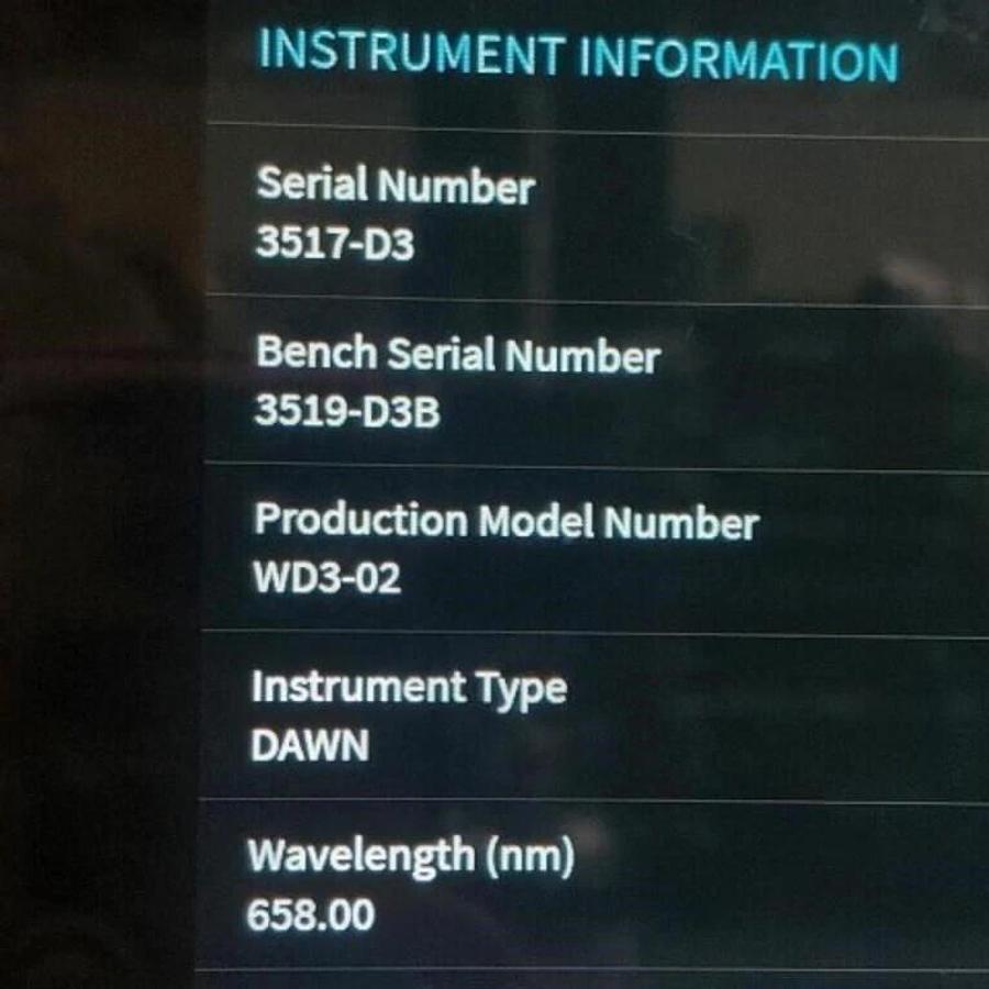 Used Wyatt Dawn MALS Multi-Angle Light Scattering Detector WD3-02