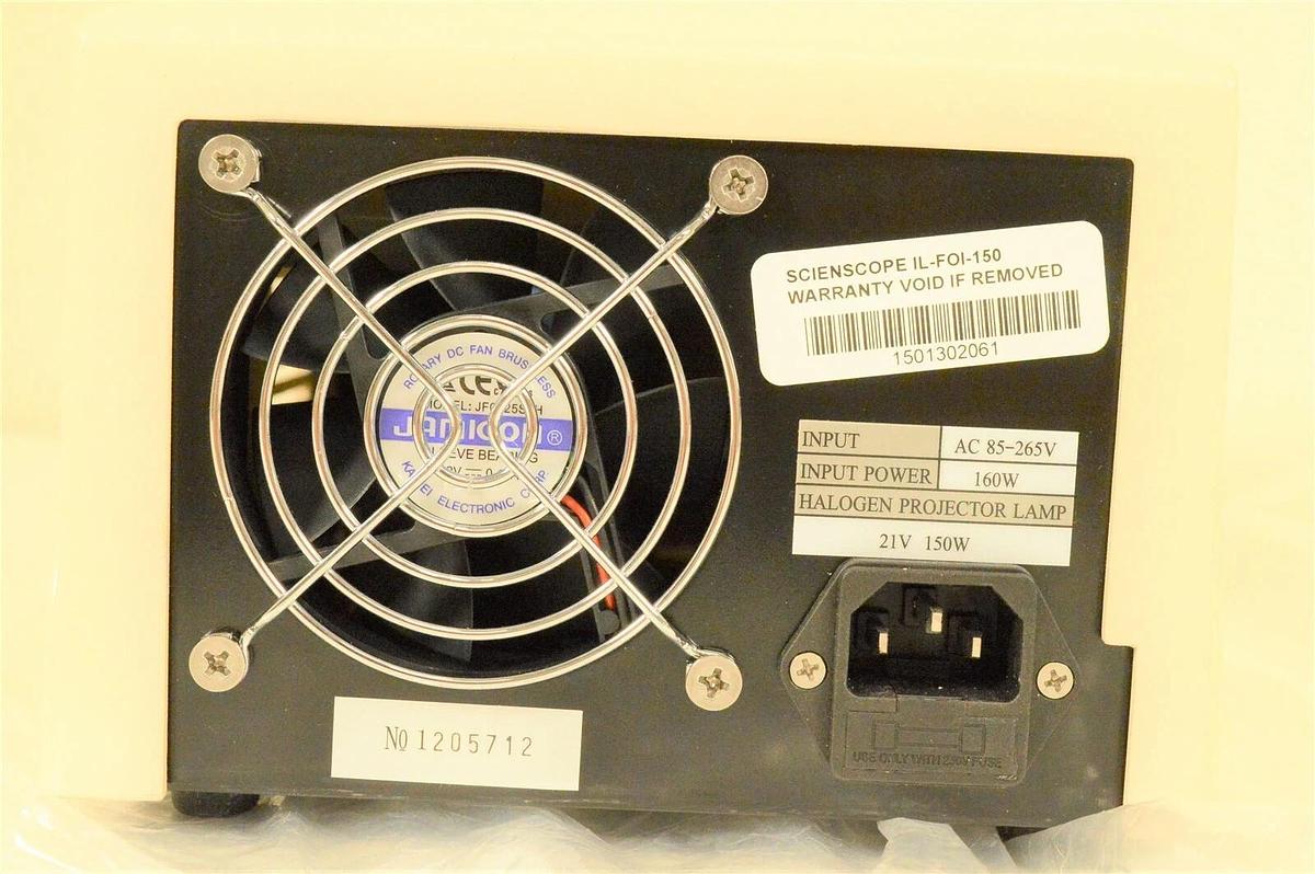 Used Scienscope IL-FOI-150 plus Halogen Fiber Optic Microscope illuminator H9