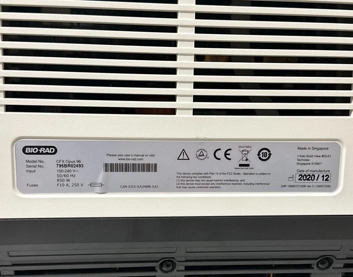Used Bio-Rad CFX Opus 96 well Real-Time PCR System with Warranty