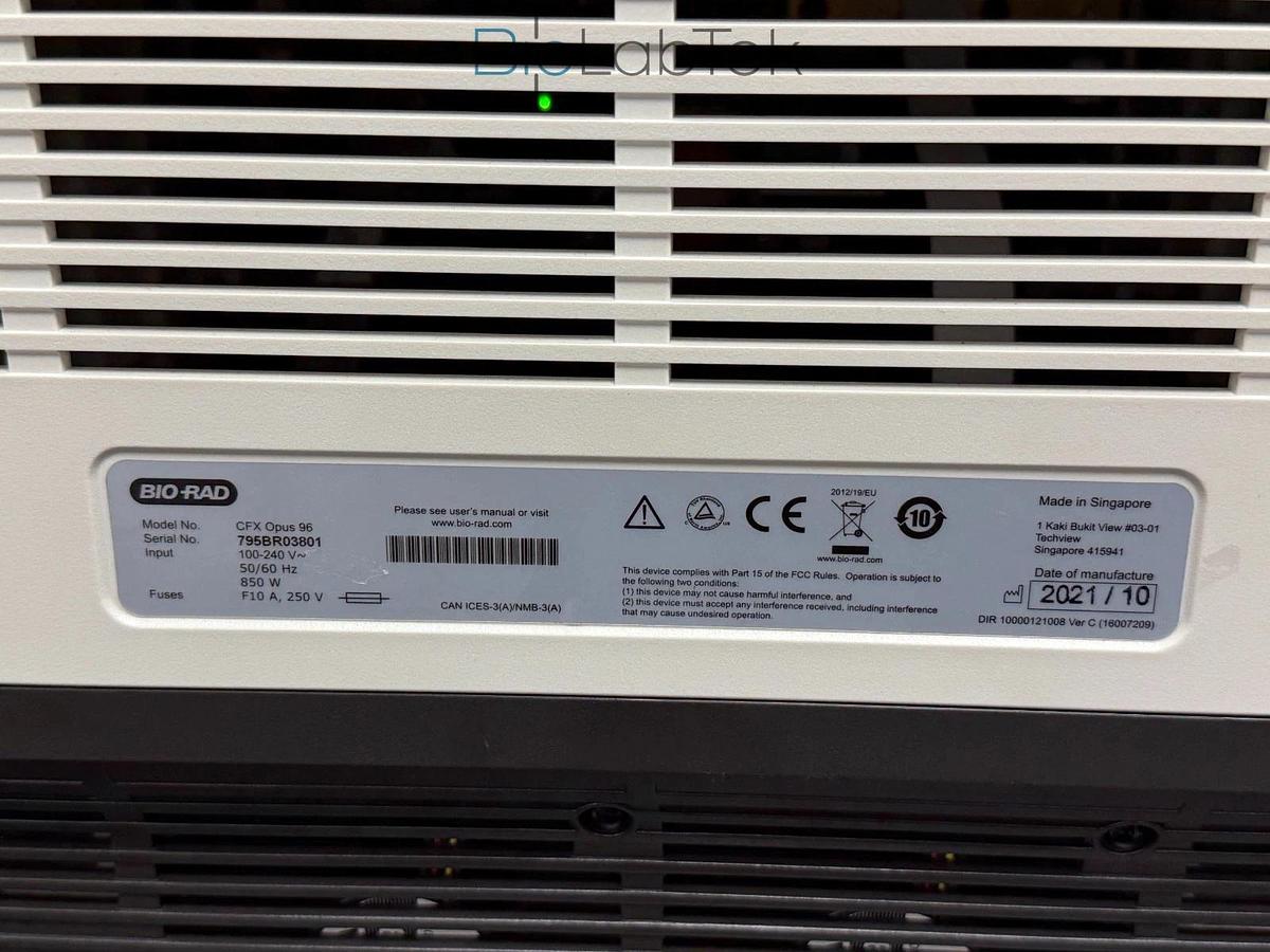 Used Bio-Rad CFX Opus 96 well Real-Time qPCR System 2021