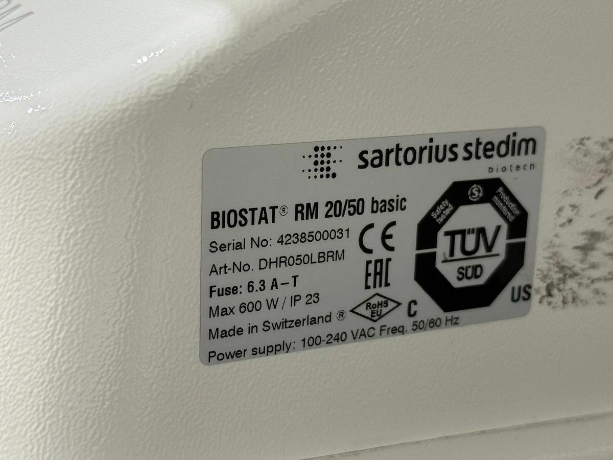Used Sartorius Stedim BIOSTAT RM 20/50 Wave Rocker Mixing Bioreactor +20L & 50L Trays