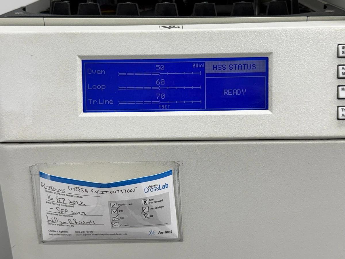 Used Agilent 7890A GC System with 5975C VL MSD and G1888 Headspace Sampler