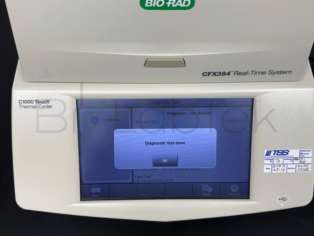 Used Bio-Rad CFX384 Touch Real-Time PCR Detection System | 19 Hours