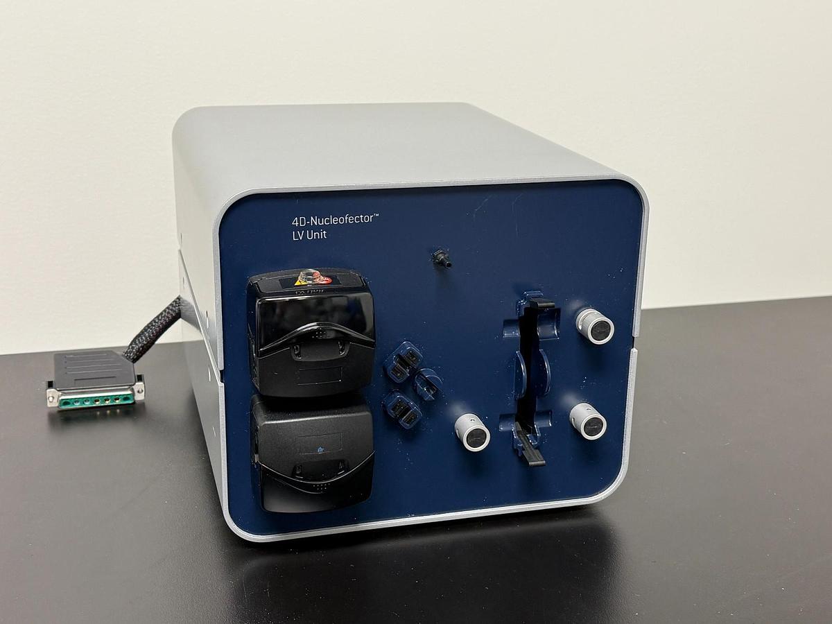 Used Lonza 4D Nucleofector transfection LV unit AAF-1002L with cable