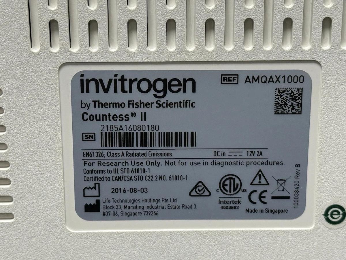 Used Invitrogen Countess II Automated Cell Counter | Benchtop Brightfield Viability