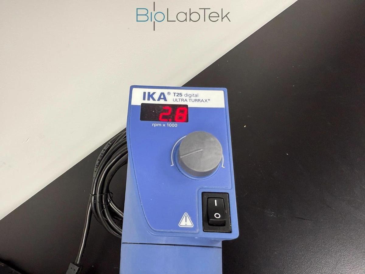 Used IKA T25 digital homogenizer disperser with element tool 1-50mL range