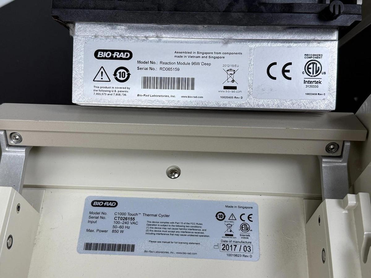 Used Bio-Rad C1000 Touch Thermal Cycler | 96-Deep Well PCR Reaction Module