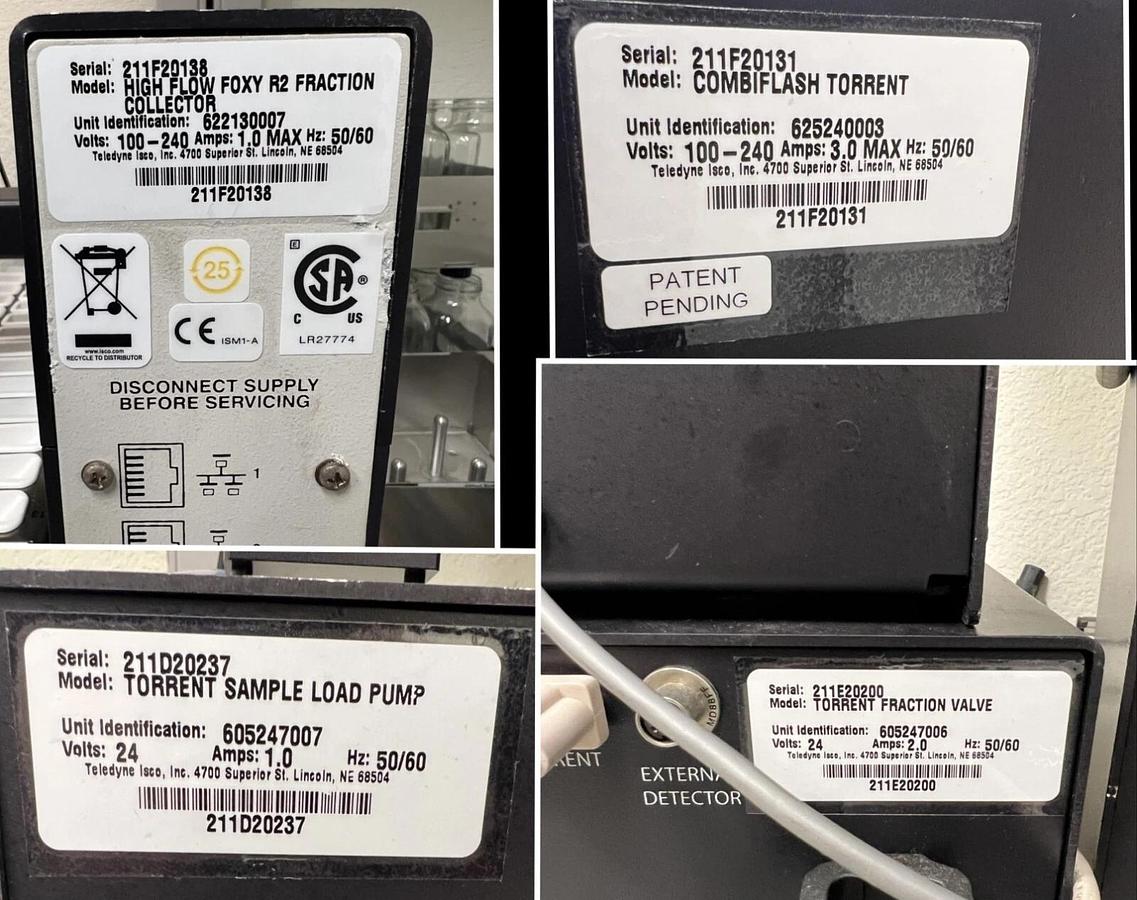 Used Teledyne CombiFlash Torrent Purification System +sample collector load frac pump
