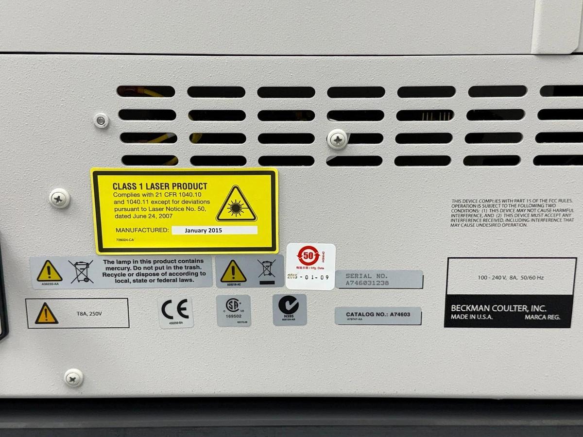 Used Beckman Coulter Sciex PA800 Plus Electrophoresis Capillary Analysis System 2015
